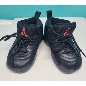 Nike Air Jordan 12 Retro Utility Grind TD Size 7C DM5206-006 All Black